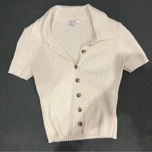 Madewell Cream Sweater Top